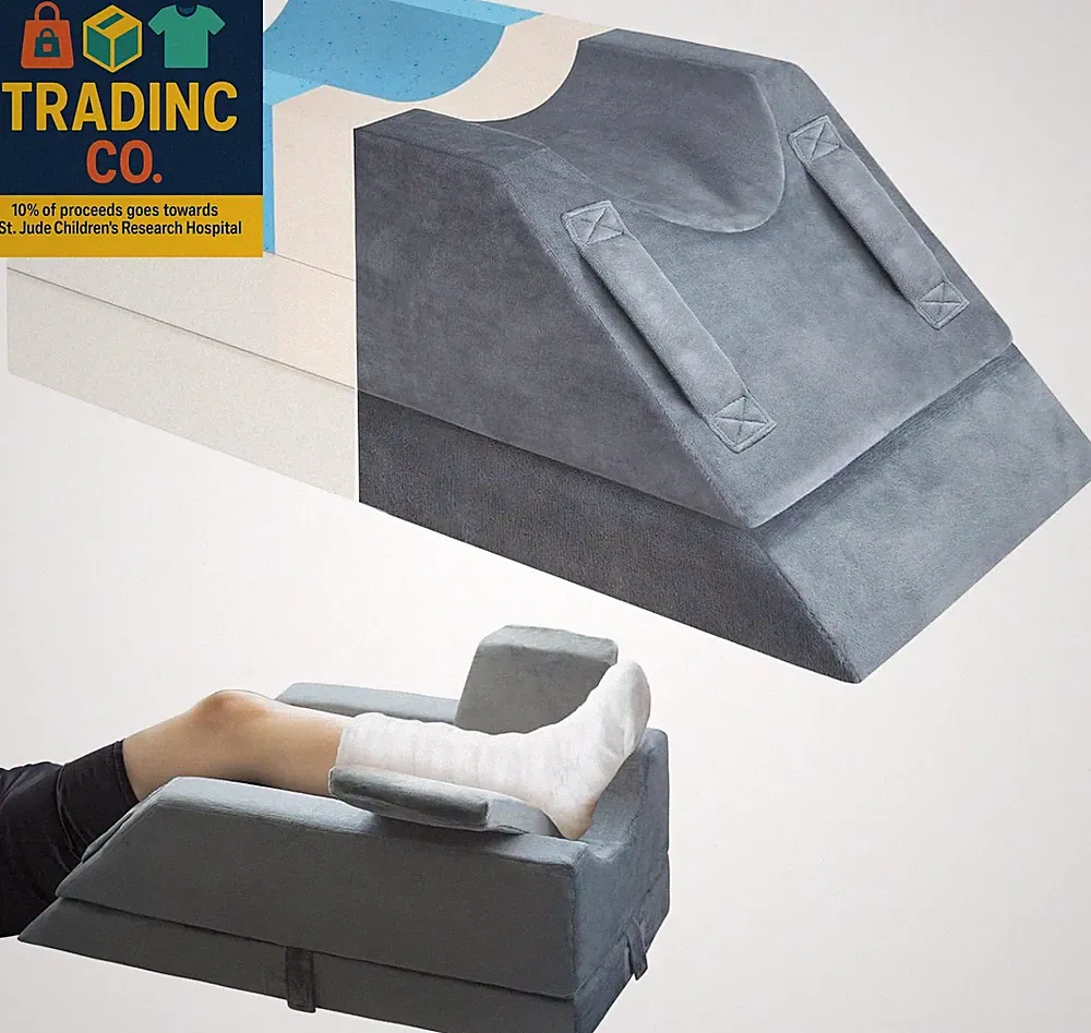 4-Height Adjustable Leg Elevation Pillows for after Surgery, Injuries, or Rest
