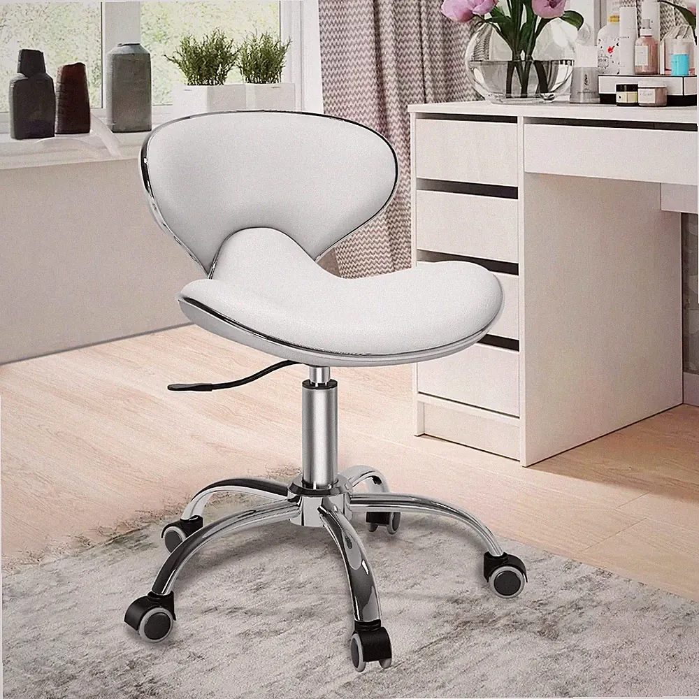 Adjustable Rolling Stool with Backrest,Drafting Spa Bar Medical Salon Tattoo...