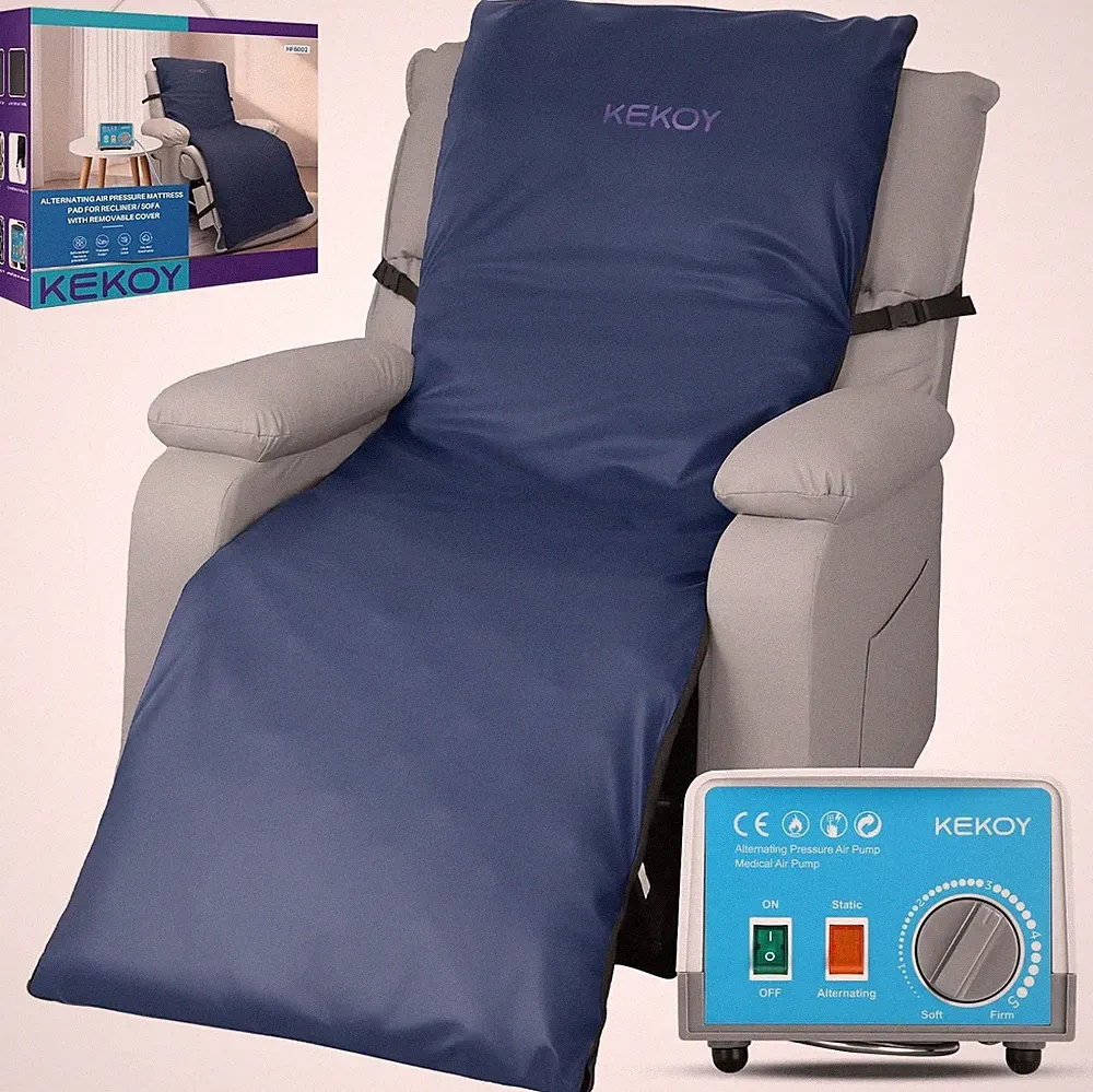 Alternating Air Pressure Mattress Pad for Recliner Chair, Upgraded Anti-Slip Des