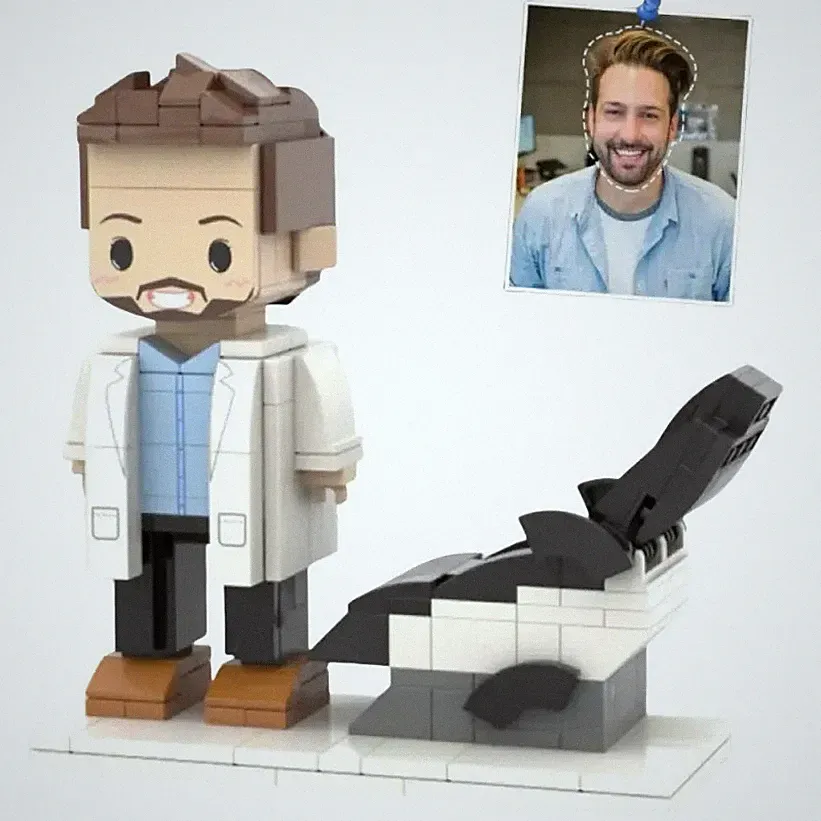 Custom Doctor Figurine with Chair | Personalized Medical Gift from Photo