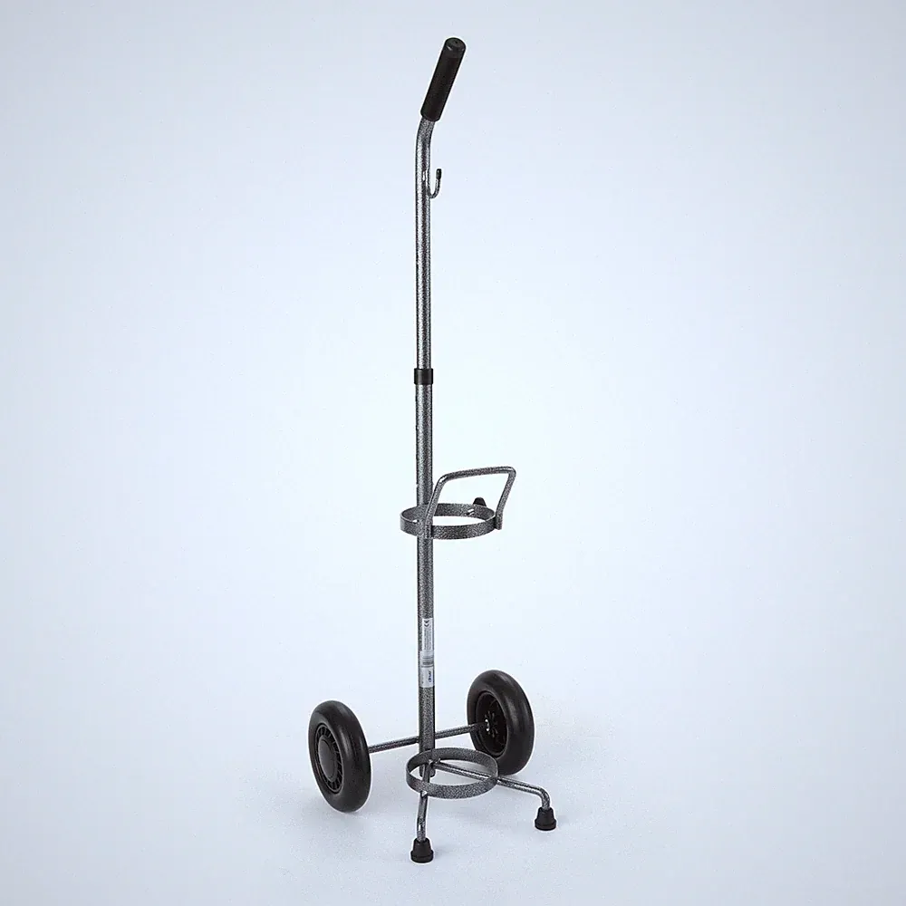 Drive Medical Adjustable Oxygen Cart, Silver Vein Finish #13002SV-6 - 1 Count