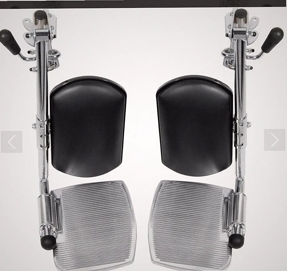 Drive Medical Elevating Legrests for Bariatric Sentra Wheelchairs, Chrome