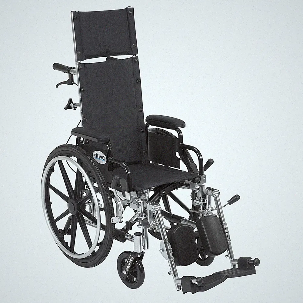 Drive Medical Viper Plus Light Weight Reclining Wheelchair with Elevating Leg...