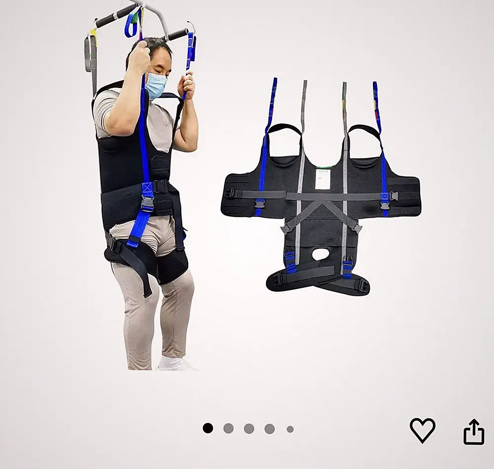 Full Body Lift Sling Hover Patient Walking Standing Aid Adjustable Waist Range