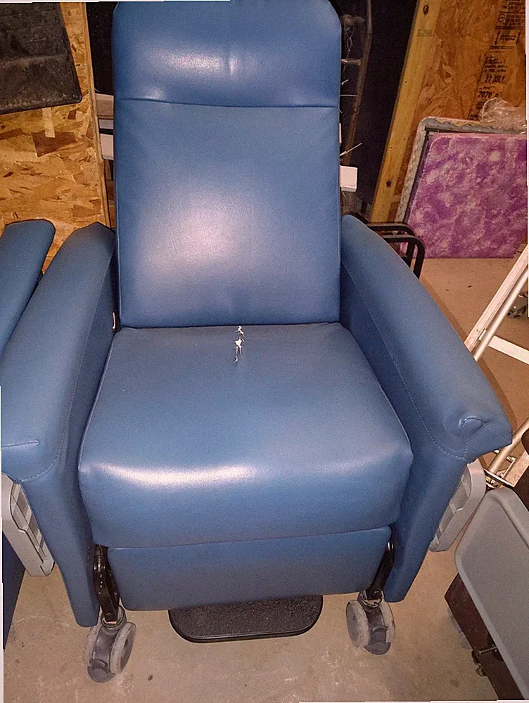I have six blue heated massaging chairs that I want to sell all sticks together