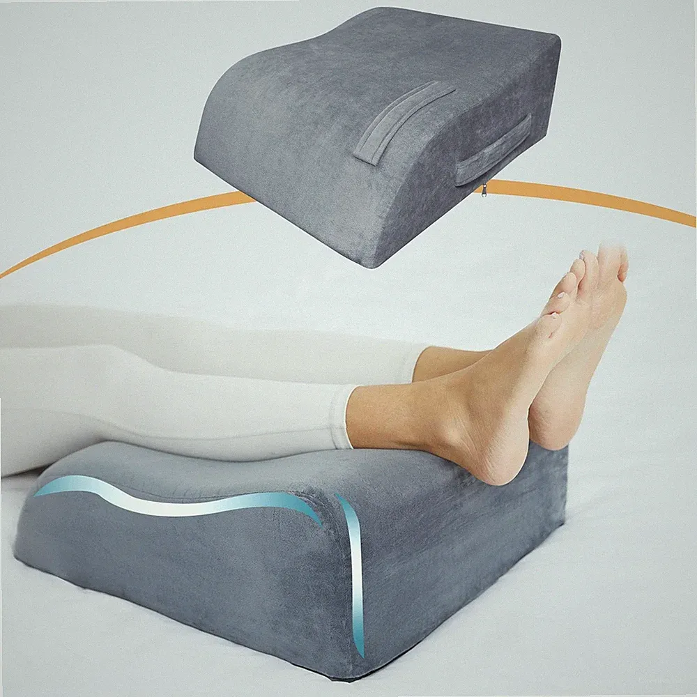 Leg Elevation Pillows, 8" Leg Pillows for Sleeping, Memory Foam Wedge Pillow...