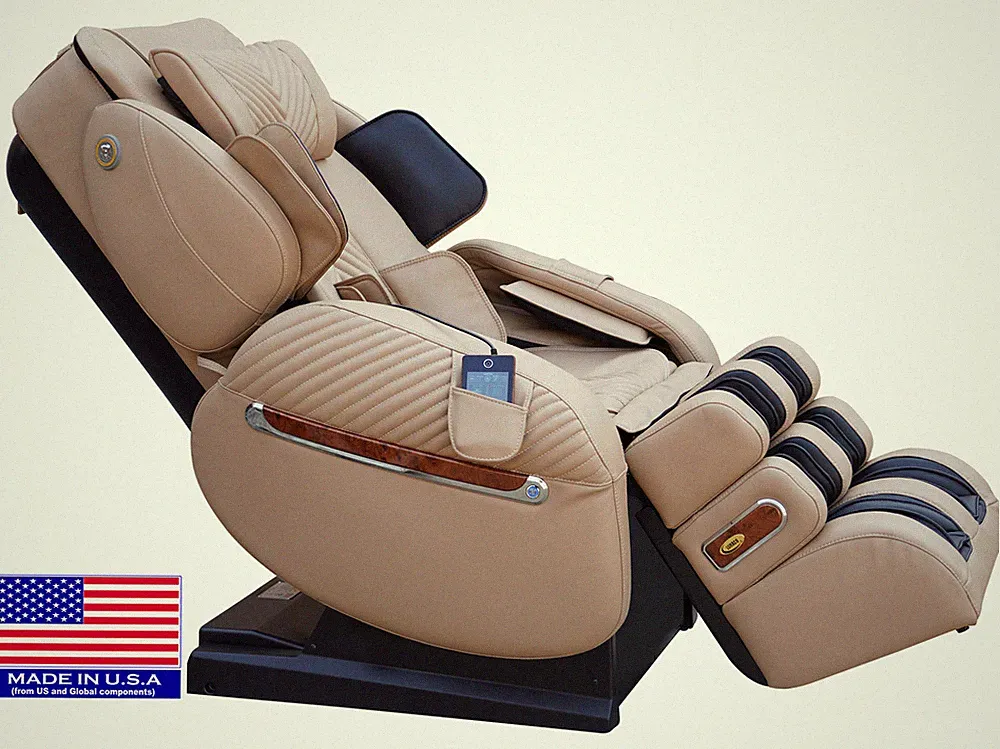 Luraco i9 Max Special Edition Split L-Track EZ-Entry Medical Massage Chair Cream