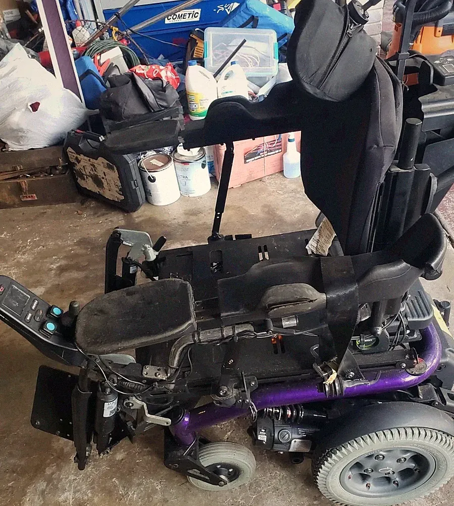 Sunrise Medical Quickie S-646 Se Power Chair Tilt Used PURPLE W/ 2nd Parts Chair