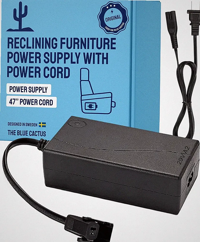 Universal Recliner Power Supply AC/DC Adapter 2-Pin Cord for Electric Sofa Chair